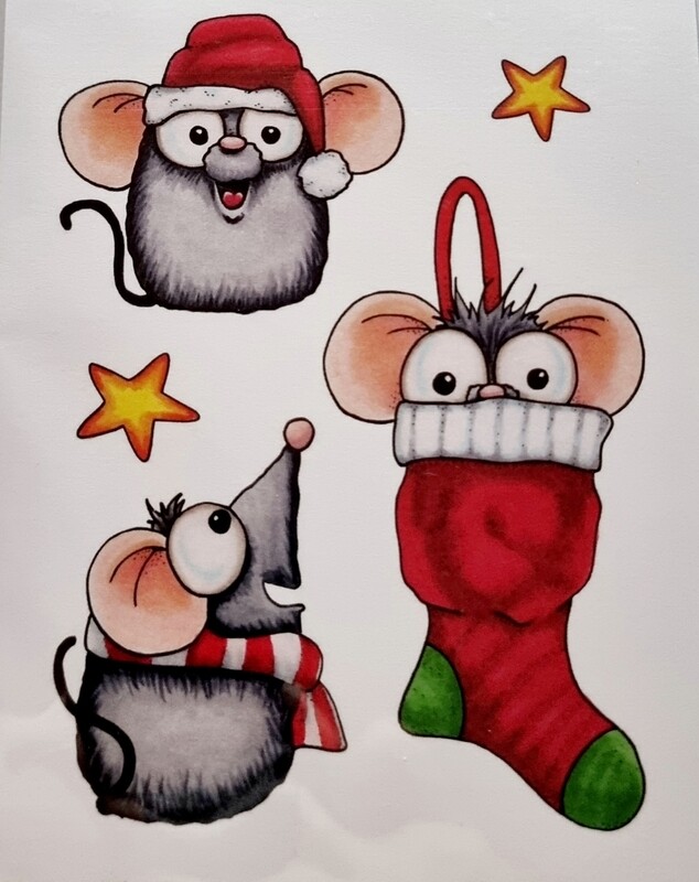 Stempelset Weihnachtsmäuse