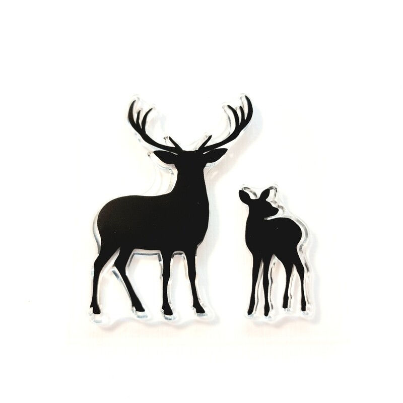 Stempelset Hirsch und Reh