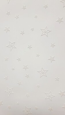 Motivpapier Sternenzauber weiß mit begliltternden Sternen
