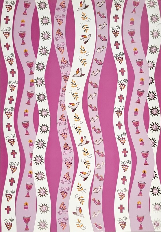 Design Papier Kommunion/Konfirmatin Welle pink Design Papier Kommunion/Konfirmatin Welle pink