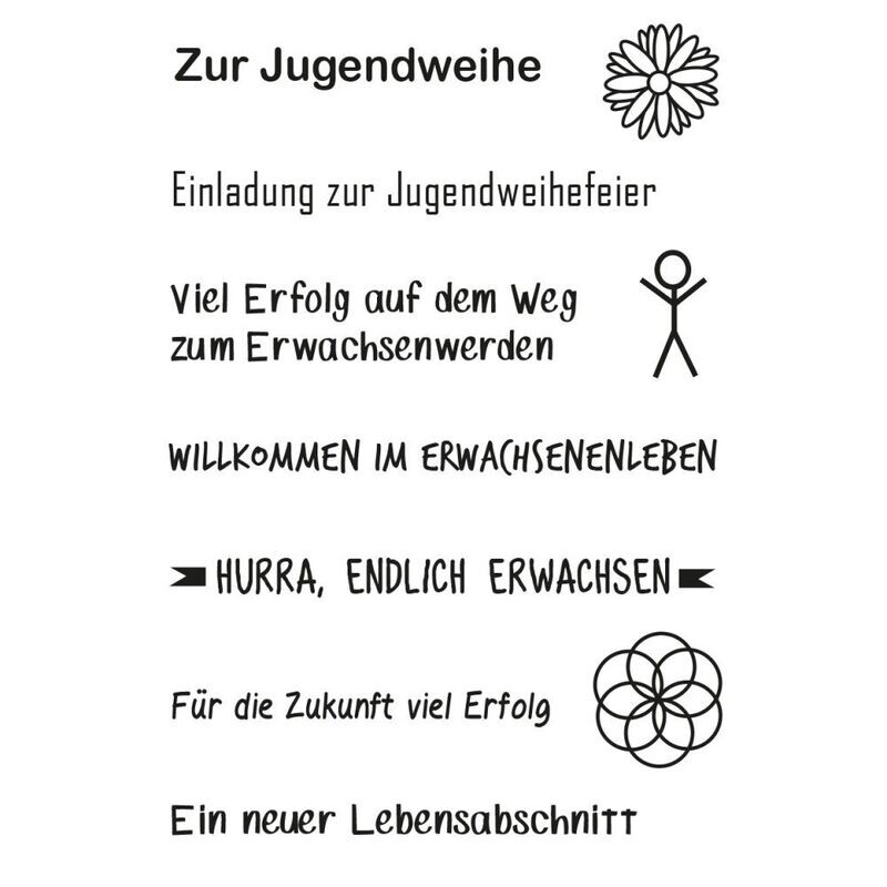 Stempelset zur Jugendweihe