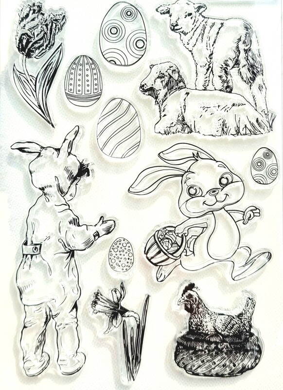 Stempelset "Frohe Ostern" 11 teilig