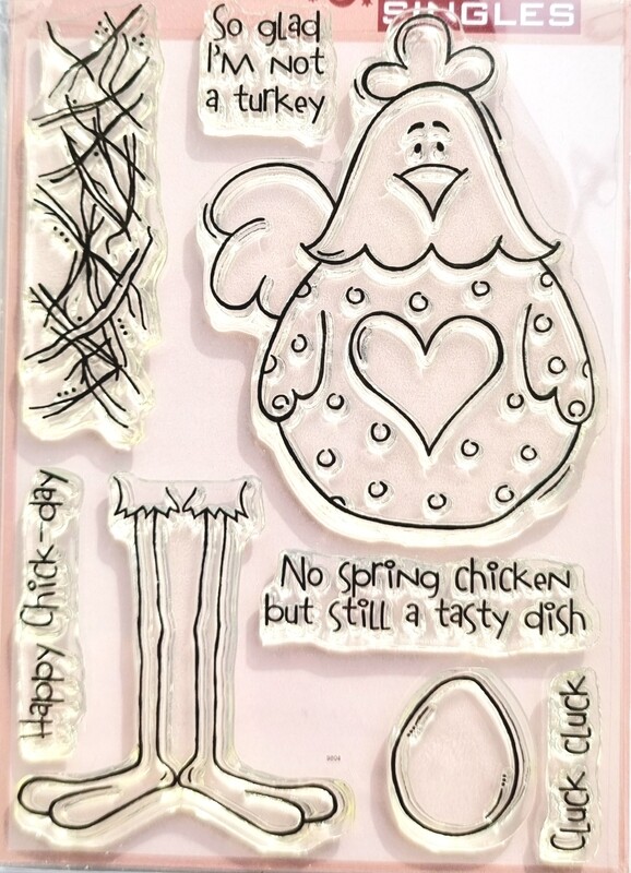 Clear Stempel Set Huhn 8 teilig