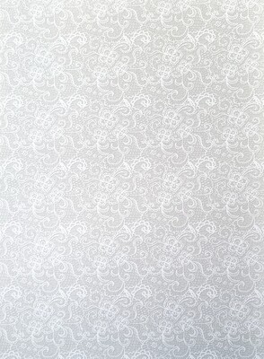 Design Papier silber mit weißer Spitze