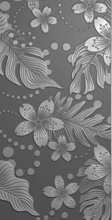 3 D Embossingfolder Blätter und Blumen