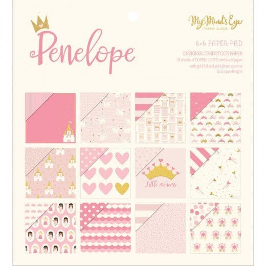 Paper Pad Penelope 6 x 6 inch gold foliert