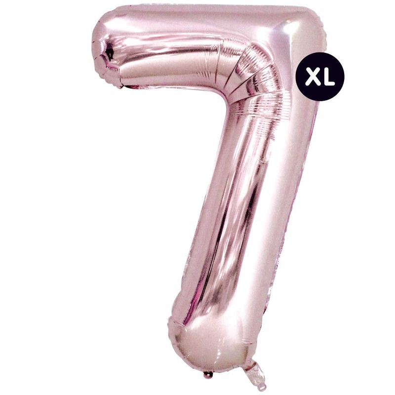 XL Folienballon 86 cm Zahl 7 rosegold