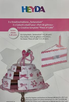 Tortenstück - Kreativschablone 3 Stück