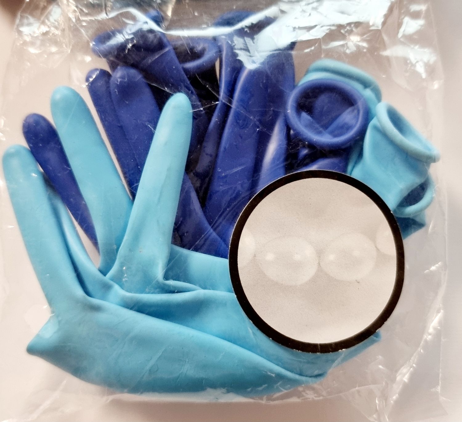 Ballons für Luftballonkette hellblau/dunkelblau