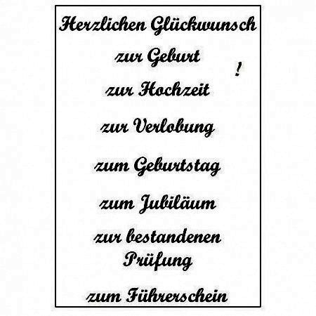 Herzlichen Glückwunsch - 9 teiliges Stempelset