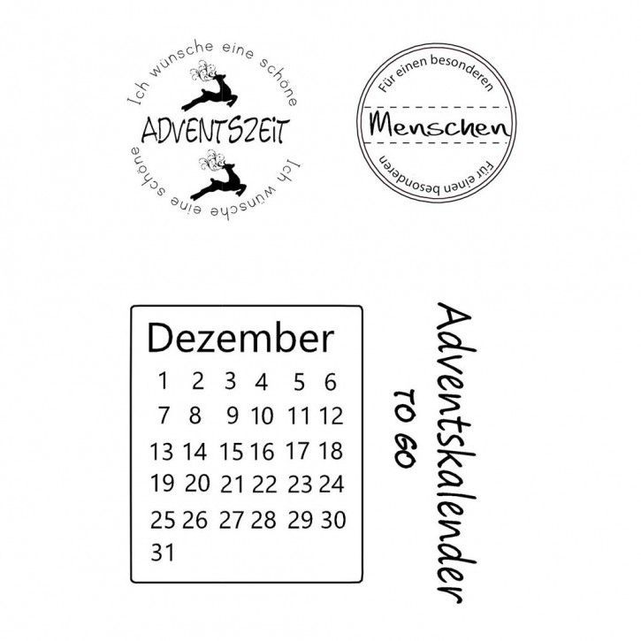 Adventskalender to go - 4 tlg. Stempelset