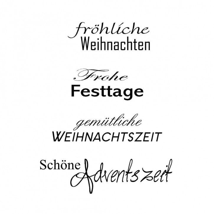 gemütliche Weihnachtszeit - 4 tlg. Stempelset