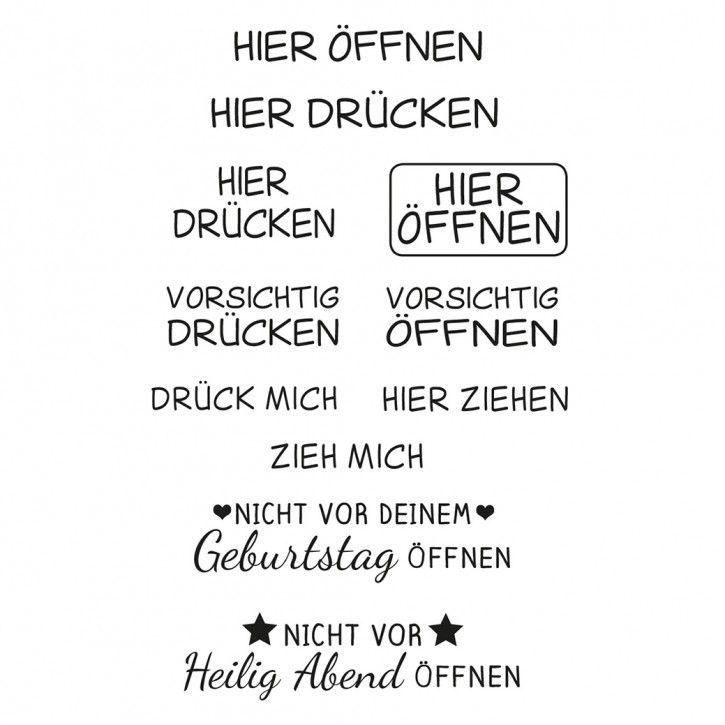 Hier öffnen - 11 tlg. Stempelset