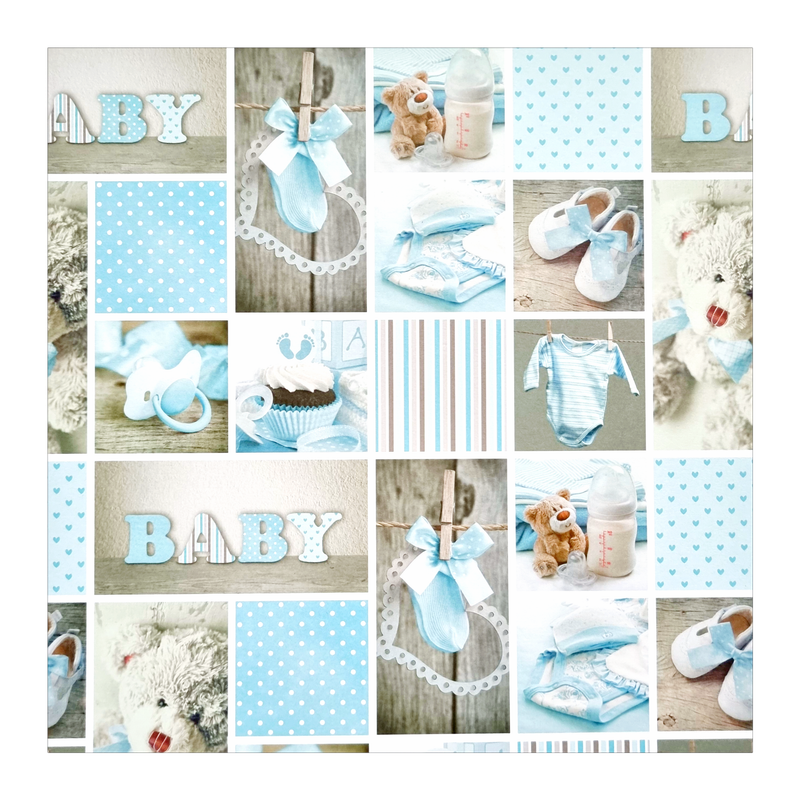 Baby Boy Scrapbook Papier