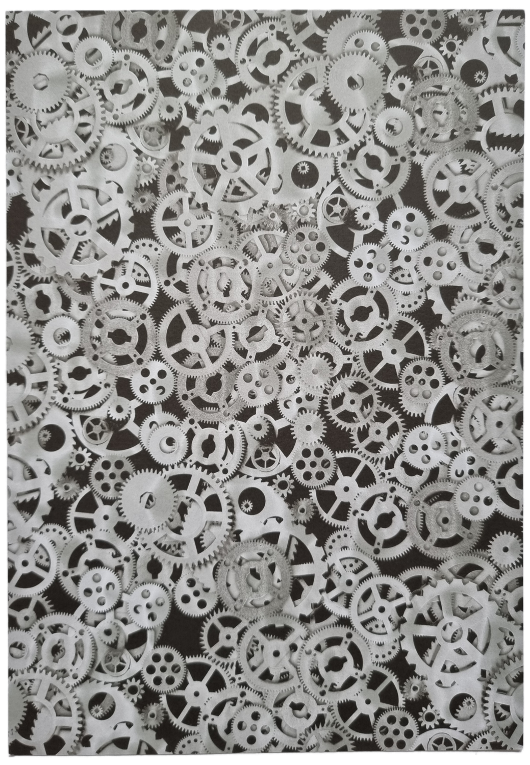 Zahnräder Designpapier DinA4