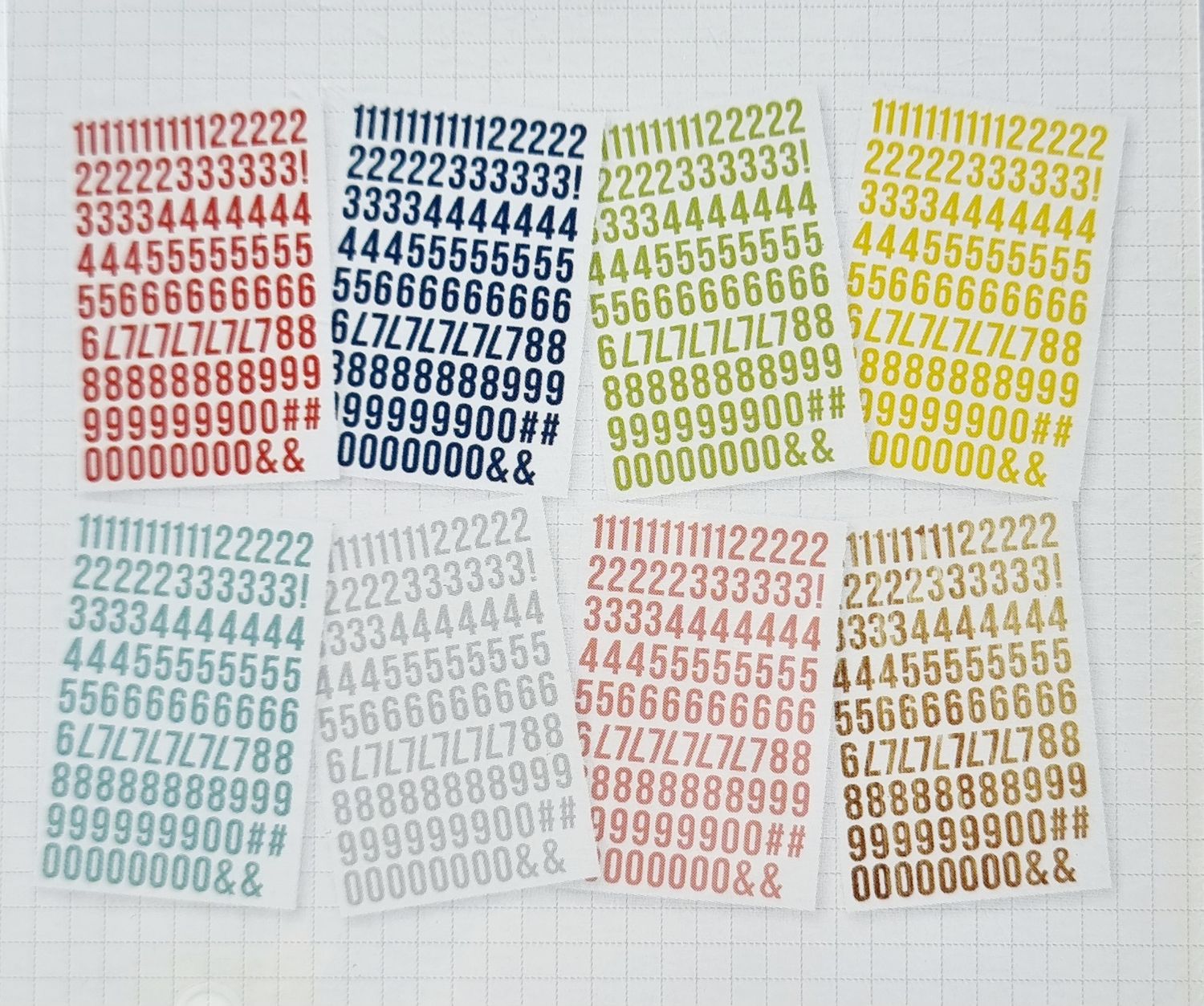 Planer Sticker Zahlen