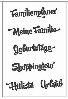 Stempelset Familienplaner