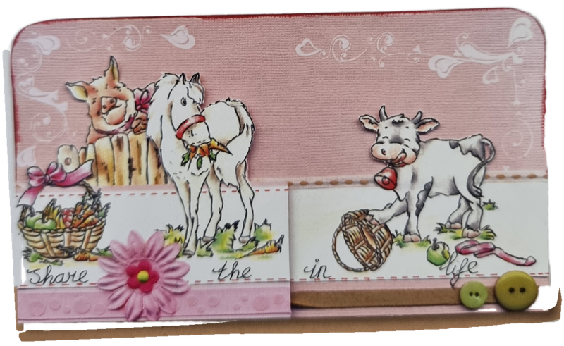 fröhliche Tiere - 4 teiliges Stempelset DINA5