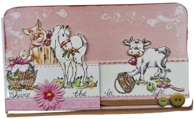 fröhliche Tiere - 4 teiliges Stempelset DINA5