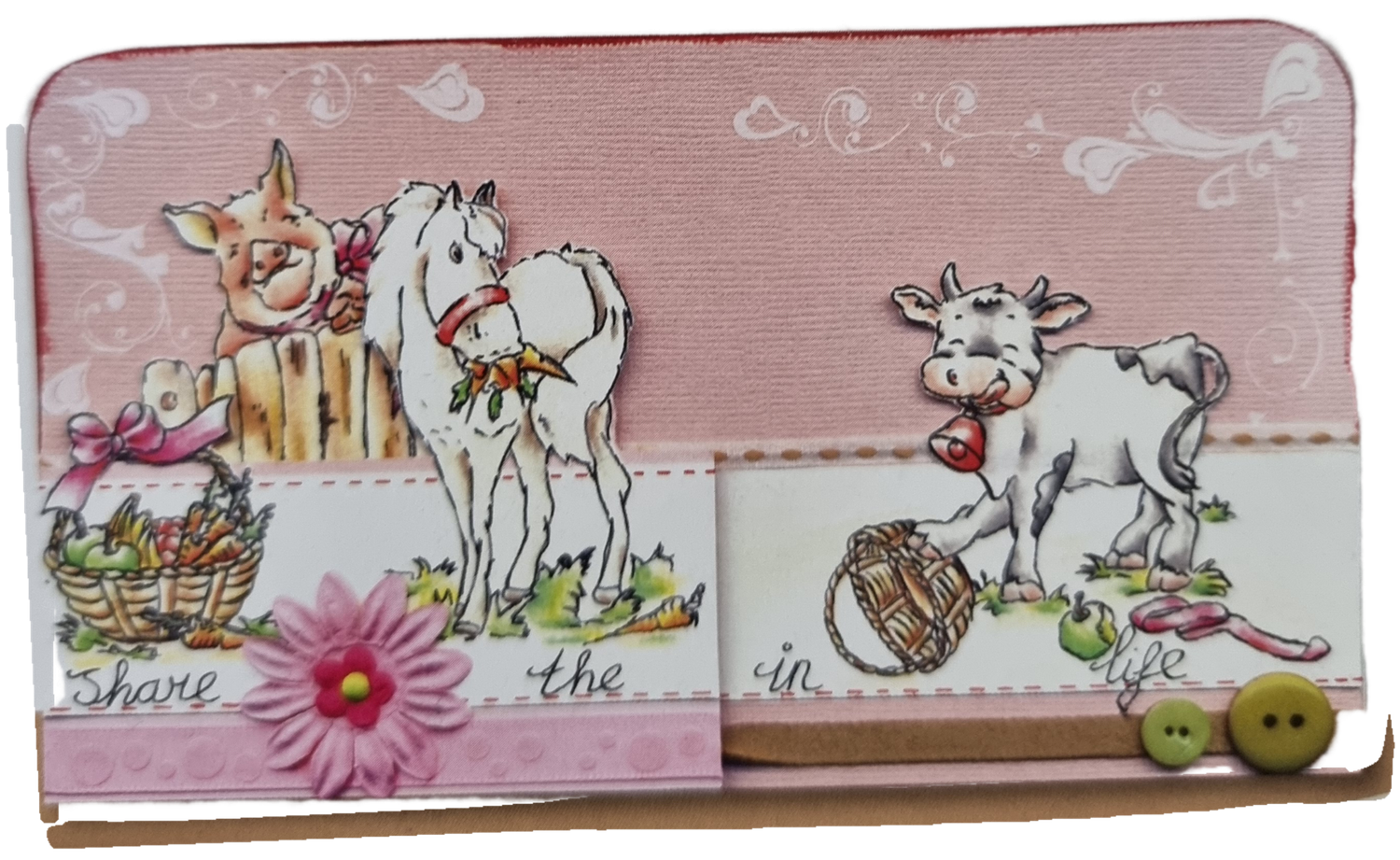 fröhliche Tiere - 4 teiliges Stempelset DINA5