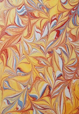 Gelb marmoriertes Designpapier DinA4