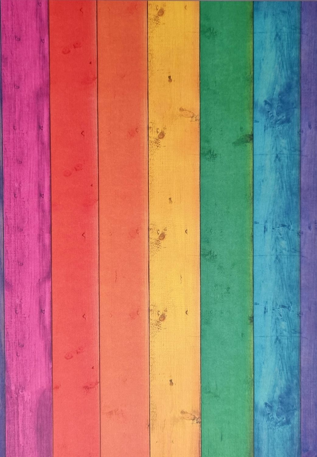 Regenbogen Holz Designpapier DinA4
