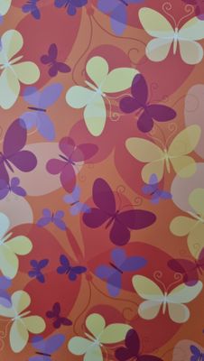 Schmetterlinge orange Designpapier DinA4 Schmetterlinge orange Designpapier DinA4