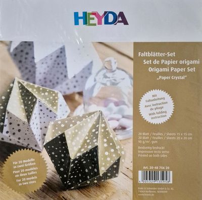 Origami Set Papier Crystal Gold