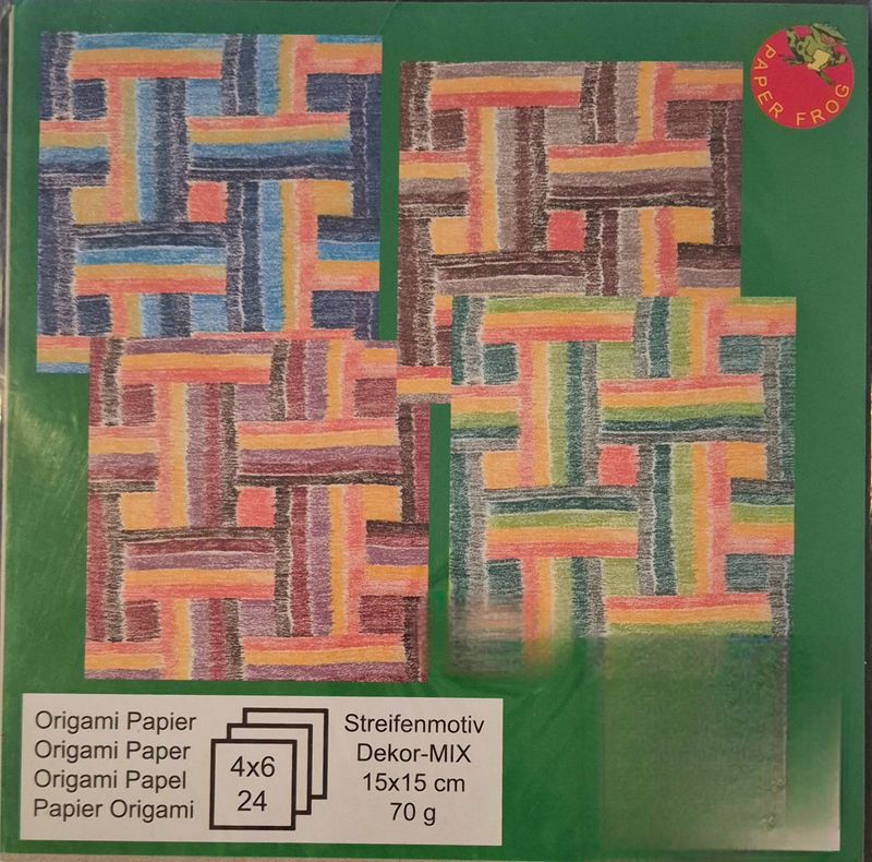 Origami Papier Streifenmotiv
