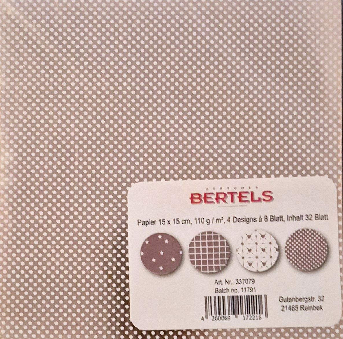 Faltpapier Roségold mit Weiß