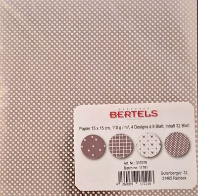 Faltpapier Roségold mit Weiß