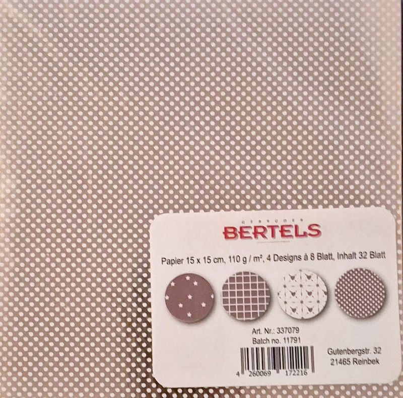 Faltpapier Roségold mit Weiß