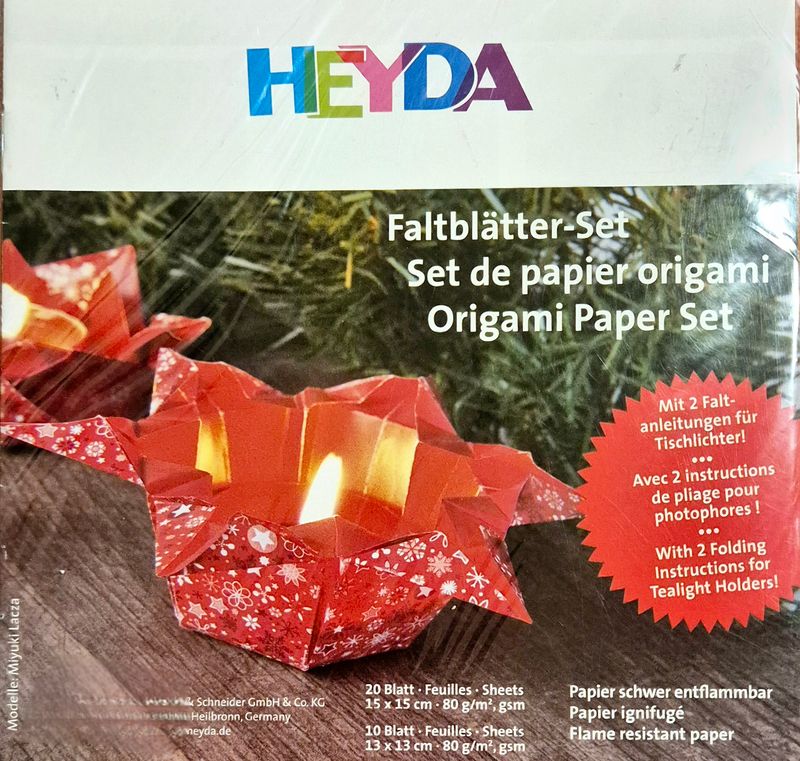 Faltpapier Tischlichter Rot