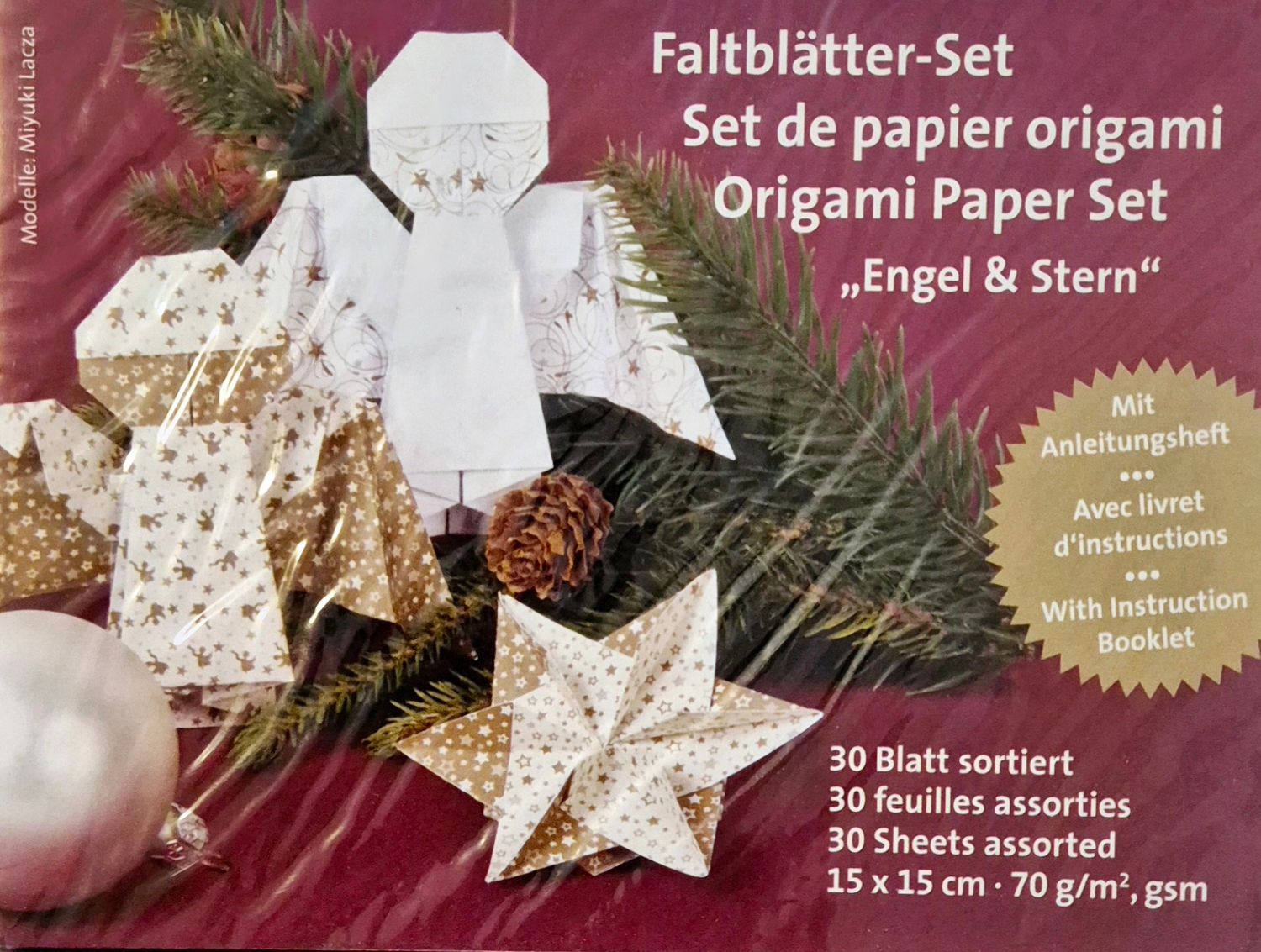 Faltpapier Set Engel und Stern