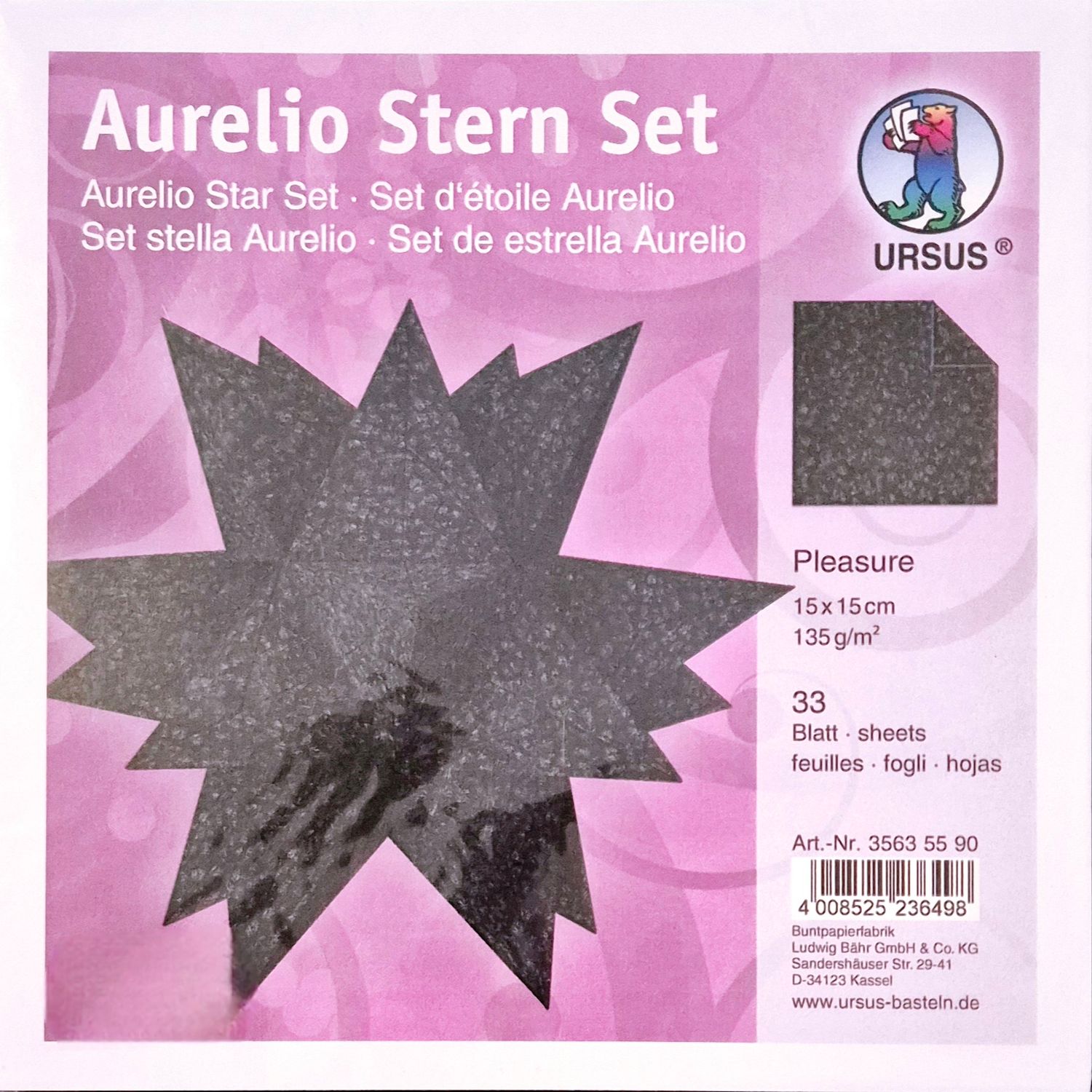 Aurelio Stern Set schwarz meliert