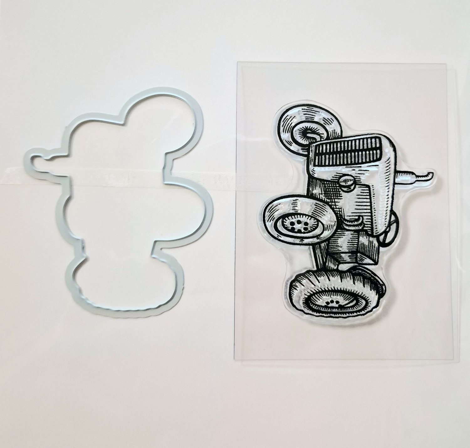 Traktor Stempel und Stanzen Kombi