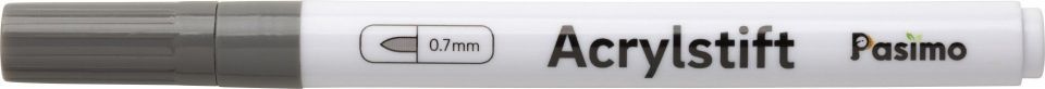 Pasimo  0,7 mm Farbe Grau Einzel Acrylstift