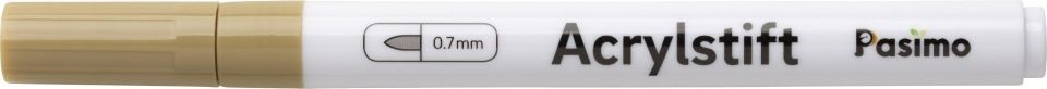 Pasimo  0,7 mm Farbe Ocker Einzel Acrylstift