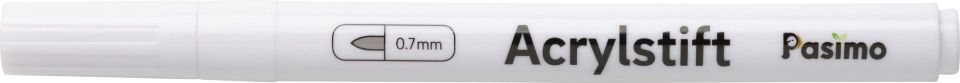 Pasimo  0,7 mm Farbe Weiß Einzel Acrylstift