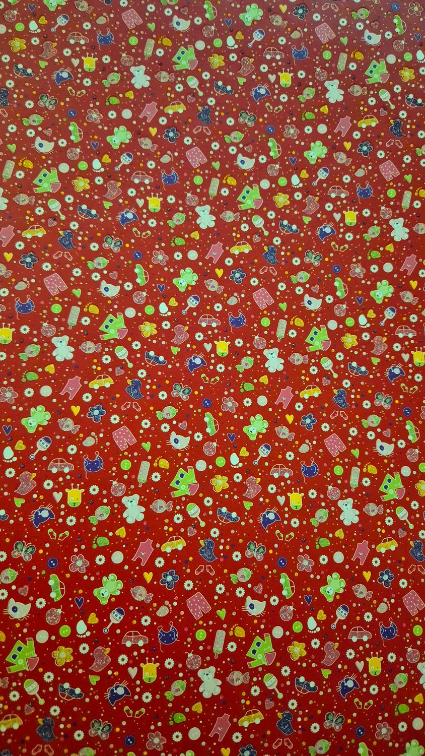 Hallo Baby Motivpapier DinA4 in Rot