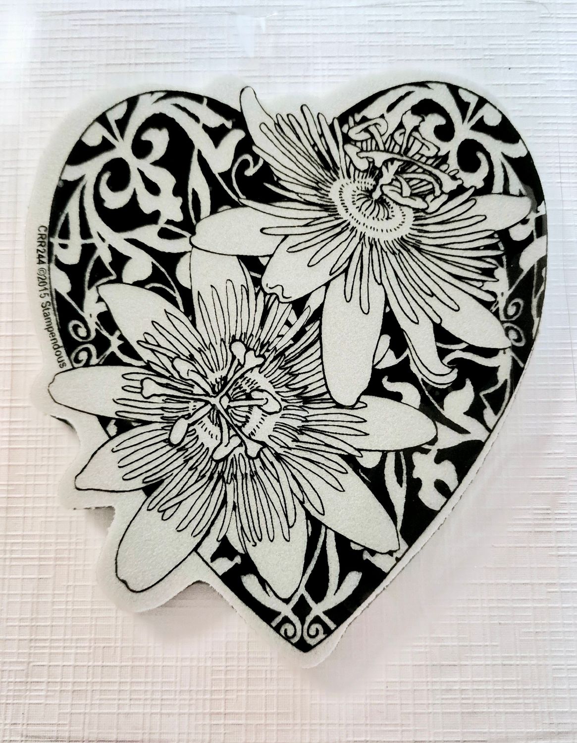 Blumen Herz Gummistempel
