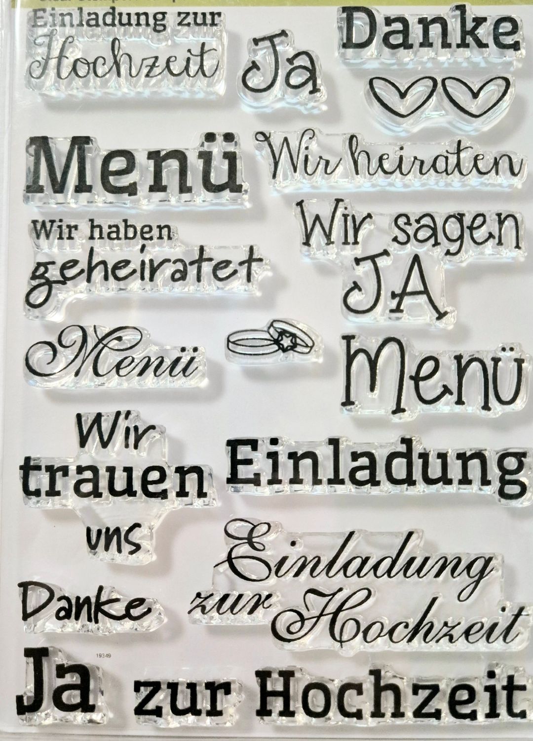 Hochzeitsstempel Texte