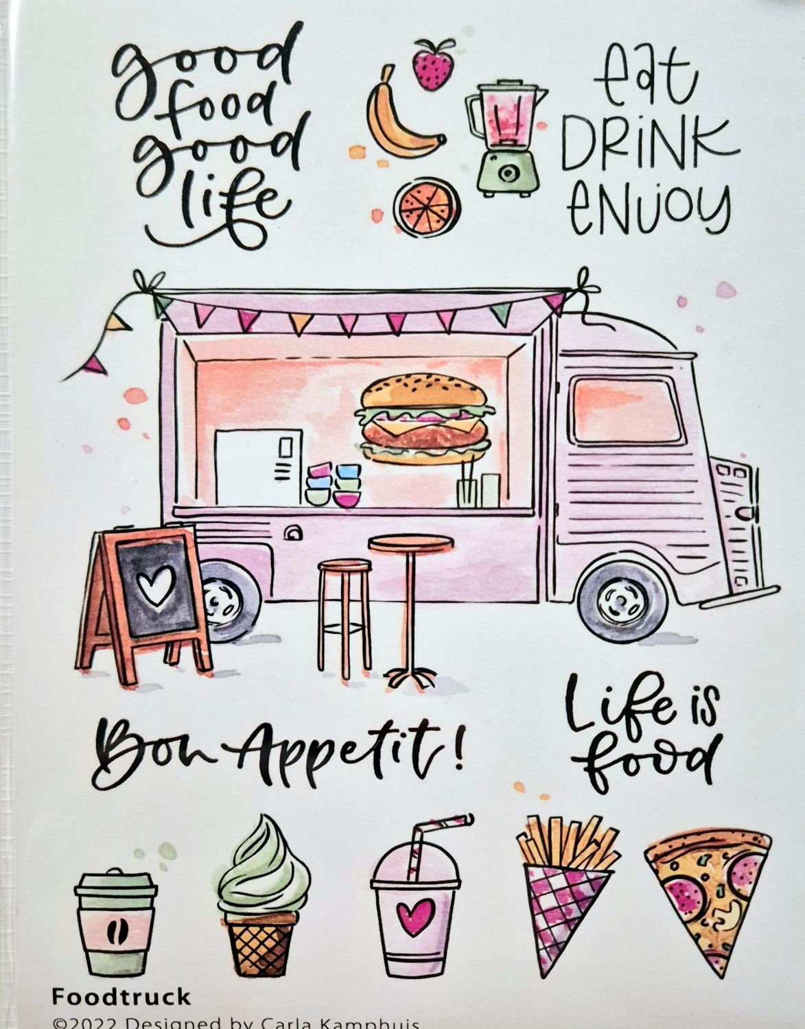 Foodtruck Stempelset 16 teilig