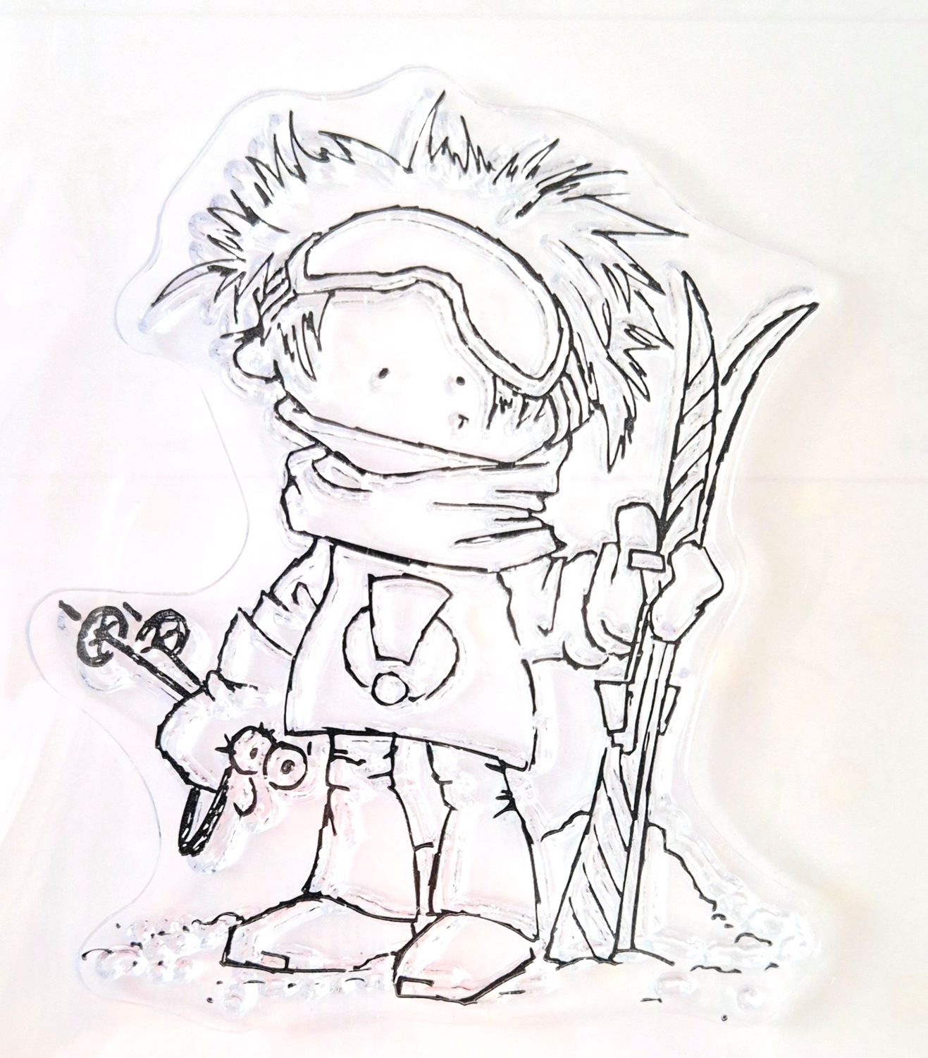 Skifahren Stempel