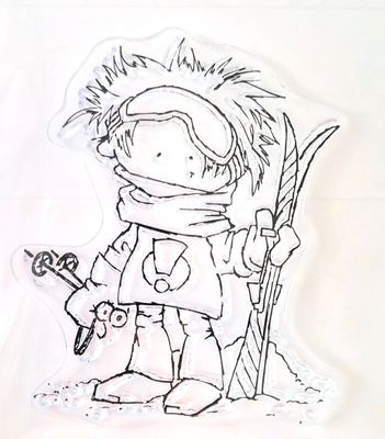Skifahren Stempel