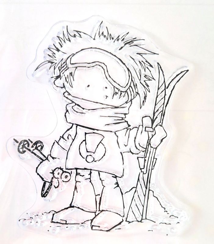 Skifahren Stempel