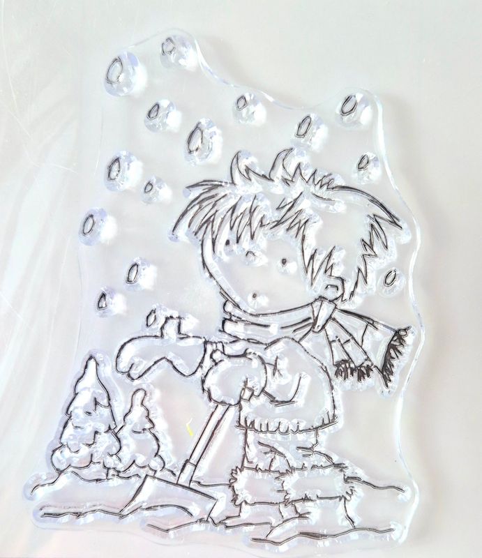 Endlich Schnee Stempel