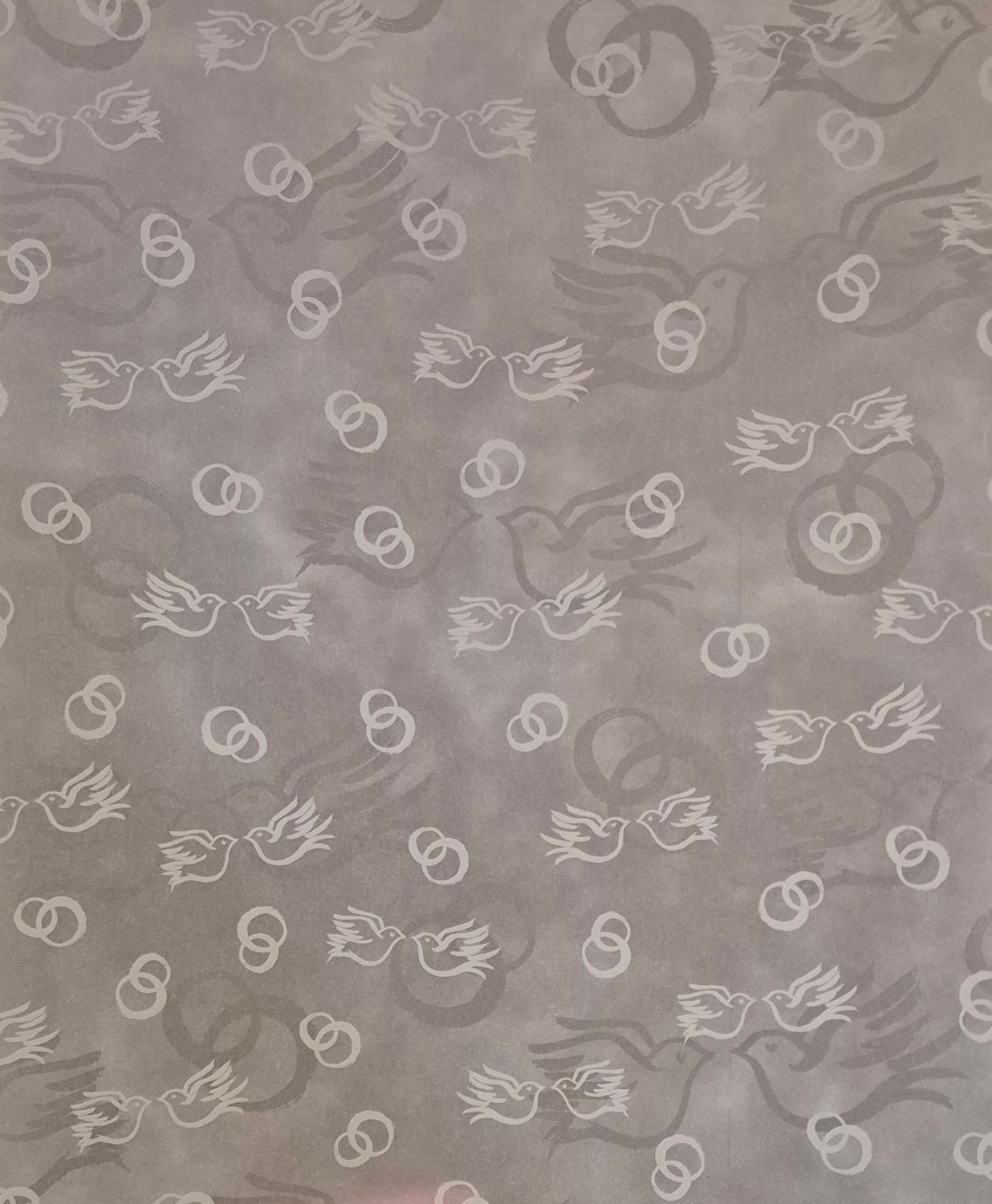 Transparentpapier Tauben mit Eheringen DinA4