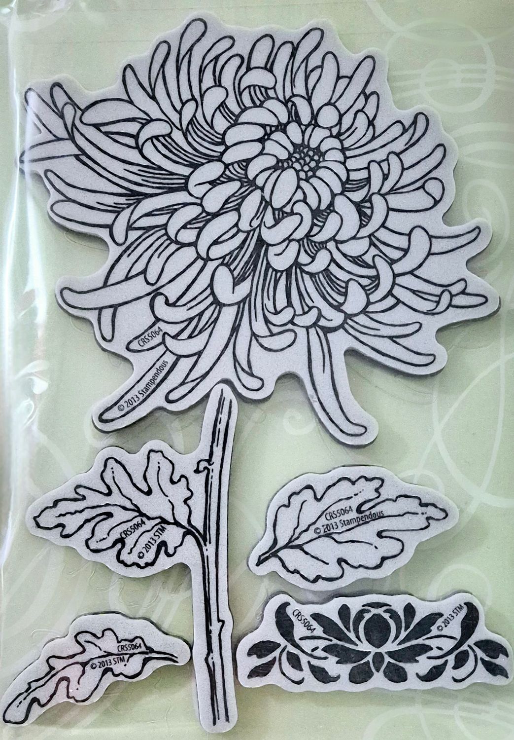 Chrysantheme Stempel mit Schablone