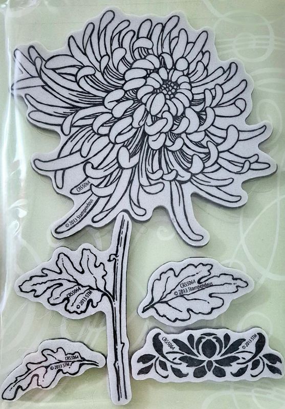 Chrysantheme Stempel mit Schablone